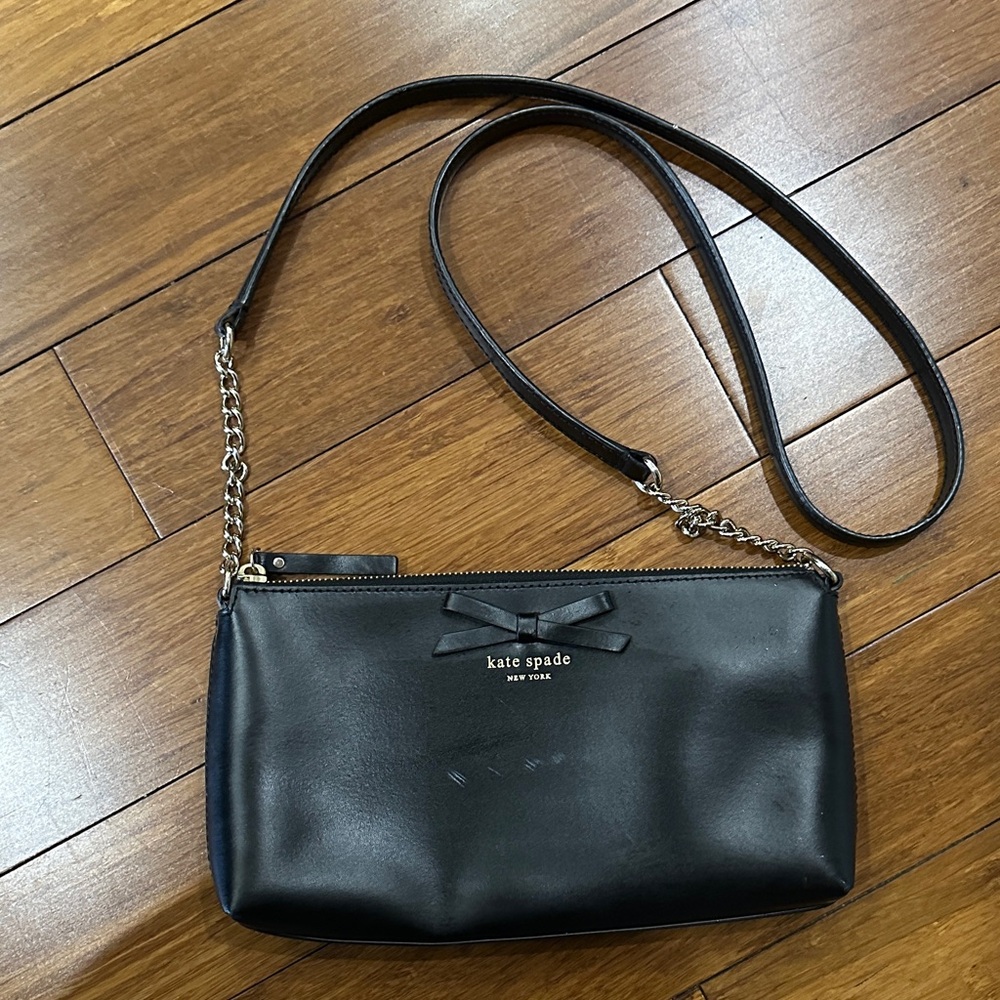 Kate Spade Black Crossbody Bag with Chain Strap